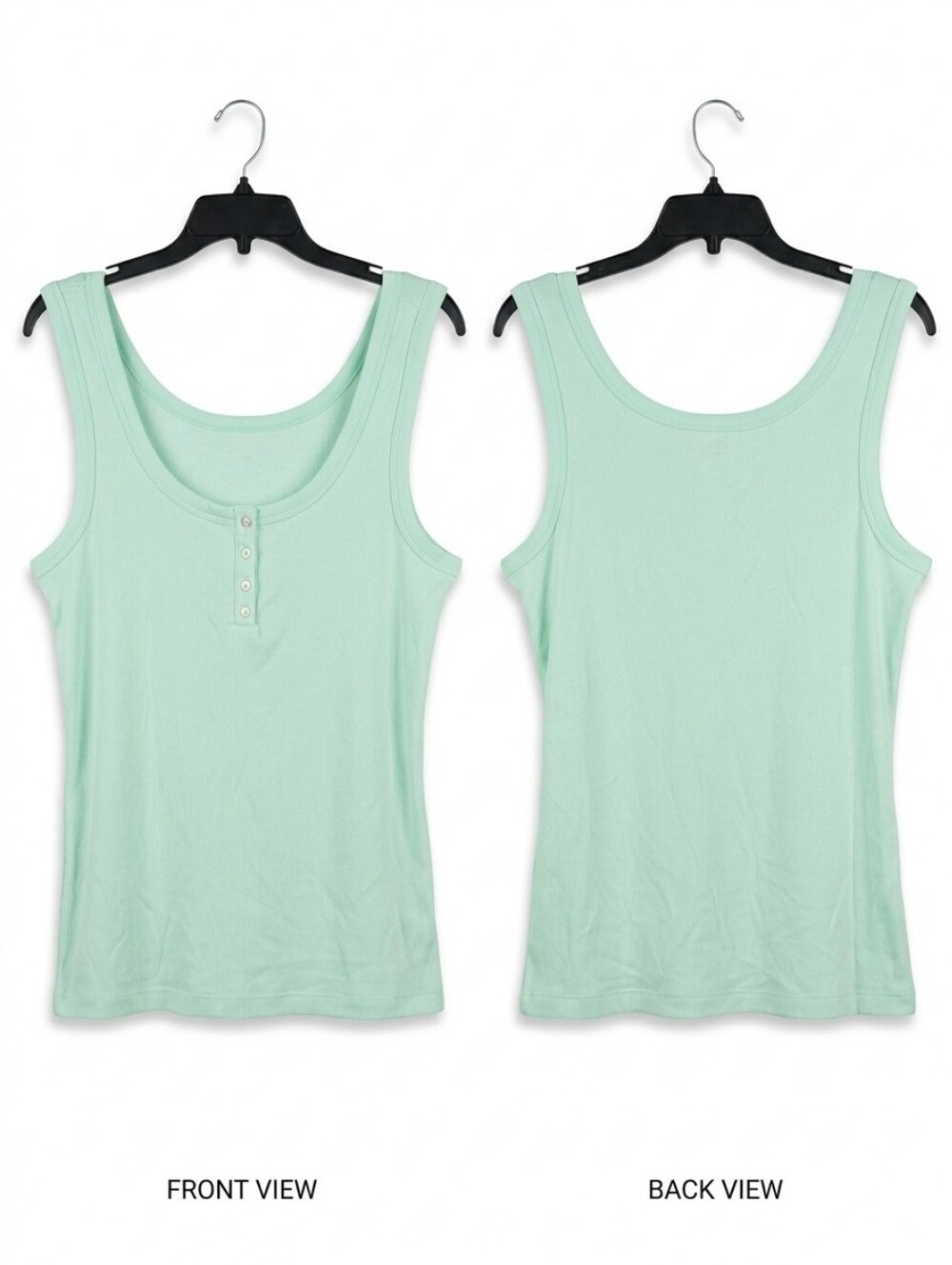 Light Green Ribbed Sleep Tank